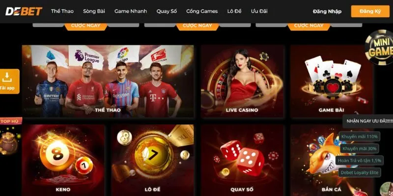 Những trò chơi bạn không thể bỏ lỡ khi đăng nhập vào link Debet